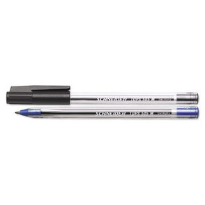 Ручка шариковая Tops 505M, одноразовая, черная, прозр. корпус