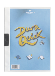 Папка с боковым зажимом Duraquick, до 20 стр., А4, белая