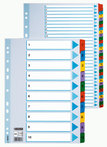 Разделитель картонный, цветной (номерной), ламинированный, А4, 1-12 (В упак 10 шт.)