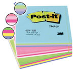 Цветной блокнот Post-it, 4 цвета, 100 л. (76х76мм), Акватик Радуга. (46357)