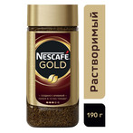 Кофе "Nescafe Gold" растворимый, 190 г, стеклянная банка