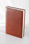 Ежедневник кожаный, датированный Универсал, размер блока 14,5х20,6см, Ля Фонтейн коньяк, серебряный обрез