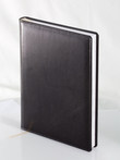Ежедневник кожаный, датированный Универсал, размер блока 14,5х20,6см, Ля Фонтейн черный,серебряный обрез