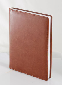 Ежедневник Экокожа, датированный Универсал, размер блока 14,5х20,6см, Софт коньяк