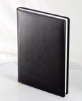 Ежедневник Экокожа, датированный Универсал, размер блока 14,5х20,6см, Софт черный
