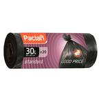 Мешки для мусора Paclan STANDART 30л. 7,3 мкм 50х60см, 20шт./рул., HDPE (ПНД) (чер.) (194360)