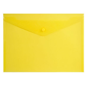 Конверт с кнопкой толщина 0,18, ф.А4, желтый, Россия 816643