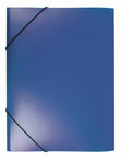 Папка на резинке А4 пластик 0.4мм корешок 15мм синий