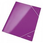 Папка на резинках WOW с клапанами, ламинированный картон, фиолетовый