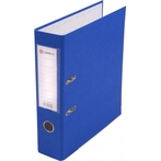 Папка-регистратор PP 80мм синий, металл.окантовка, карман, собранная Lamark (AF0600-BL1)