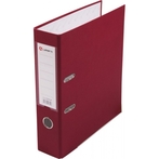 Папка-регистратор Lamark PP 80мм бордовый, металл.окантовка, карман, собранная AF0600-BR1