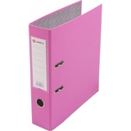 Папка-регистратор Lamark PP 80мм розовая, металл.окантовка, карман, собранная AF0600-PN1