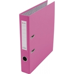 Папка-регистратор Lamark PP 50мм розовый, металл.окантока, карман, собранная AF0601-PN1