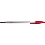 Ручка шариковая DOLCE COSTO прозрачный корпус красная 1,0мм (D00201)