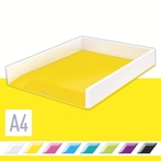 Лоток двухцветныйдля бумаг Leitz WOW, желтый металлик/белый