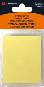 Бум/зам.38x51, 100 л., желтая пастель, LAMARK1110-YL